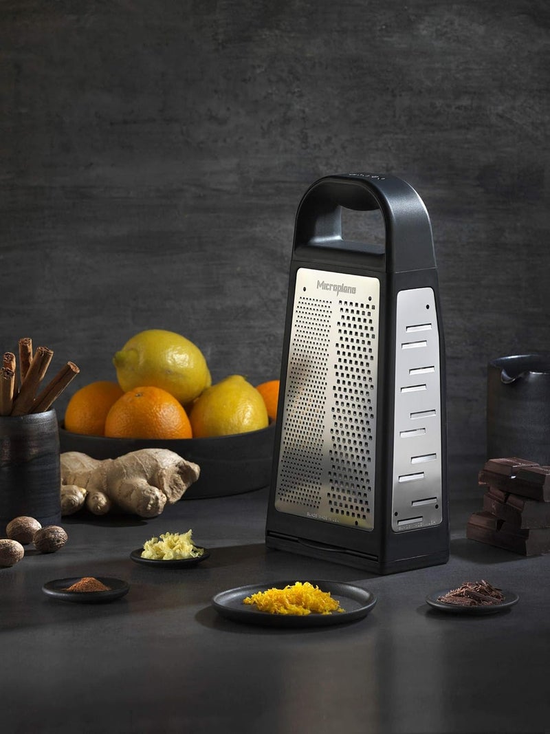 Microplane Elite Five Blade Box Grater with Measuring Cup - Image 4